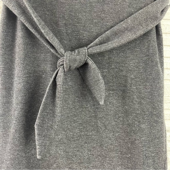 Loft Outlet NWT Gray Pencil Skirt Tie Belt Terry Knit Size Small - Picture 5 of 13